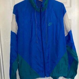 Rare vintage Nike 80s 90s windbreaker jacket with hood size large